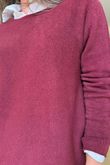 Made in Italy Conrad Body Skim Knit Jumper Burgundy